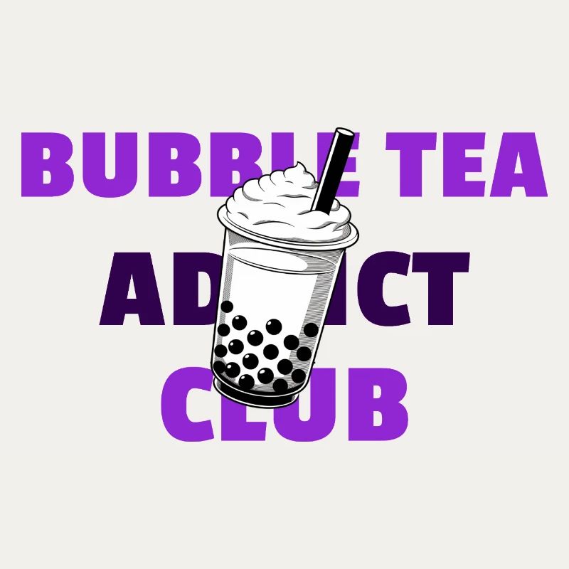 Bubble Tea Addict Club Fun Bubble Tea Design