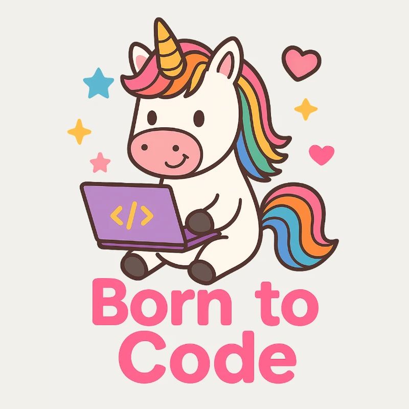 programmierendes Einhorn