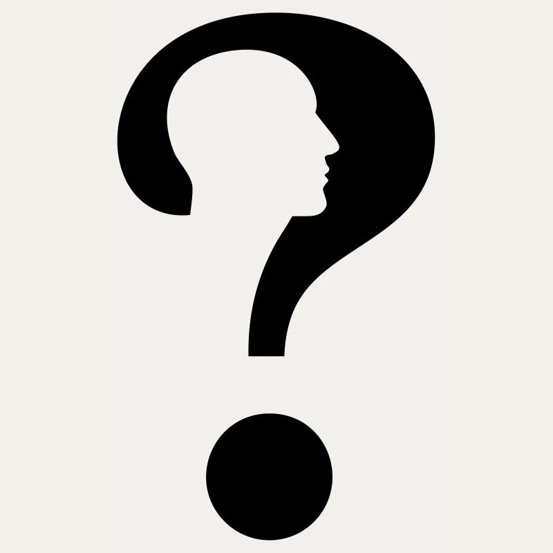 Point d’interrogation avec silhouette homme #