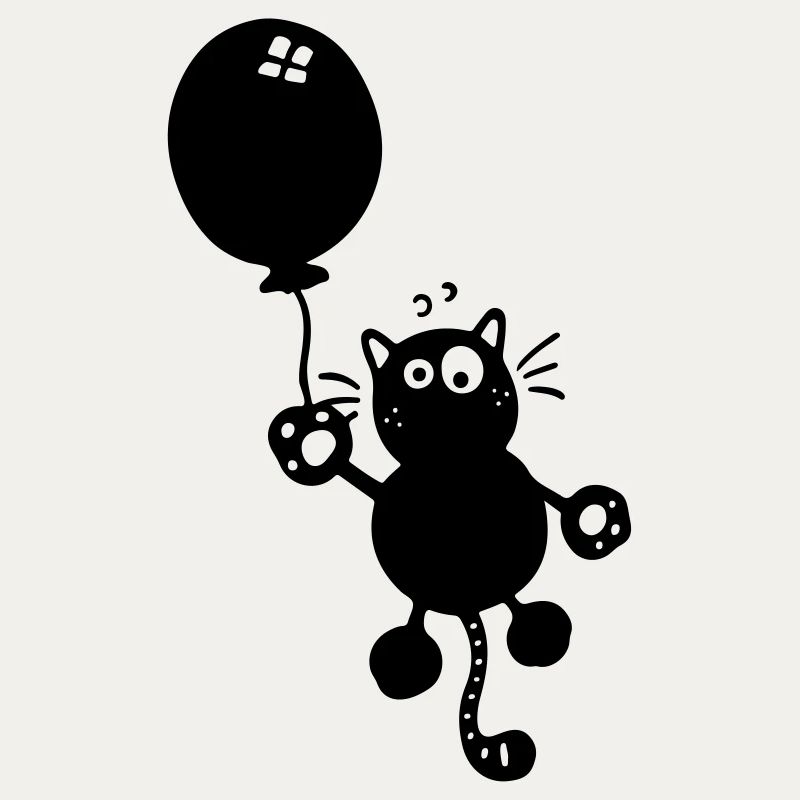 Katze mit Ballon