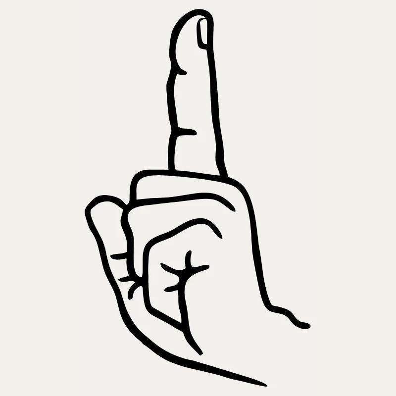 Hand gesture finger raising