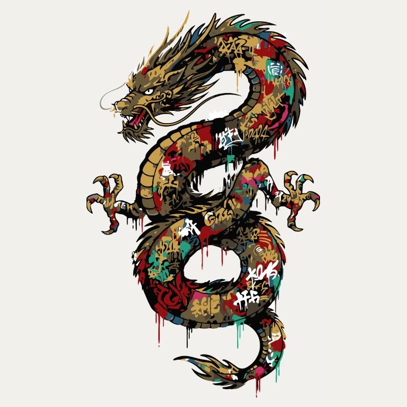 Drache Graffiti