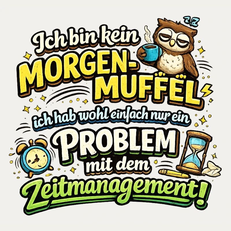 Morgenmuffel mit Zeitmanagement-Problem