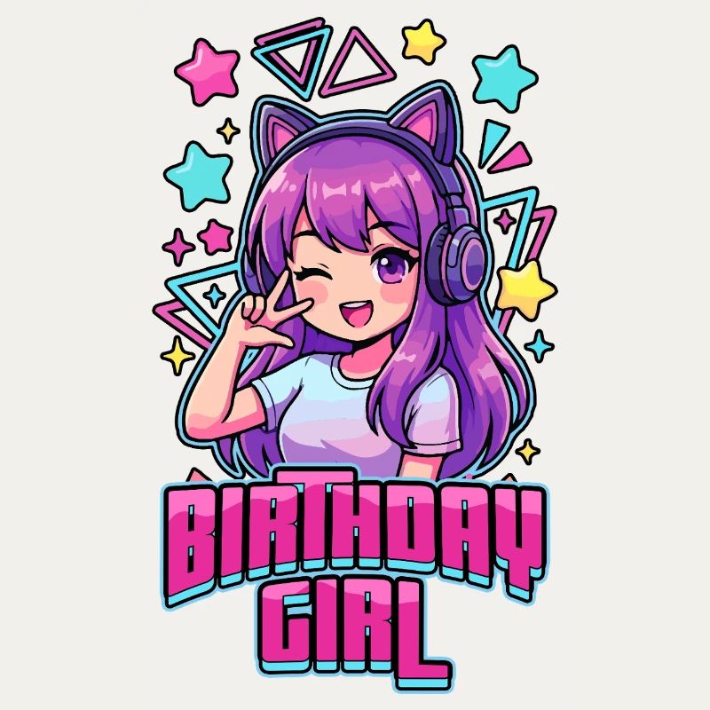 Fille d’anniversaire Pop coréenne K-Pop d’anniversaire