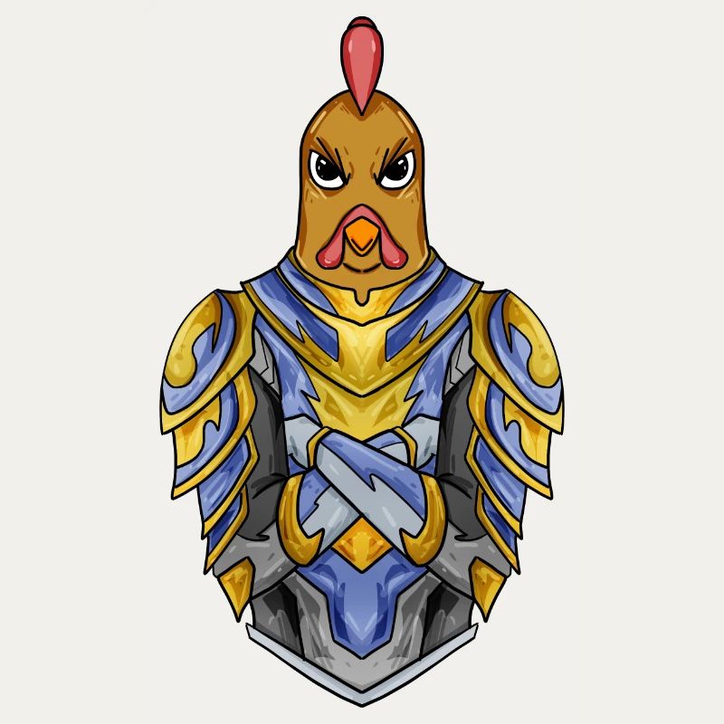 Knight Chicken with Armor Crusader