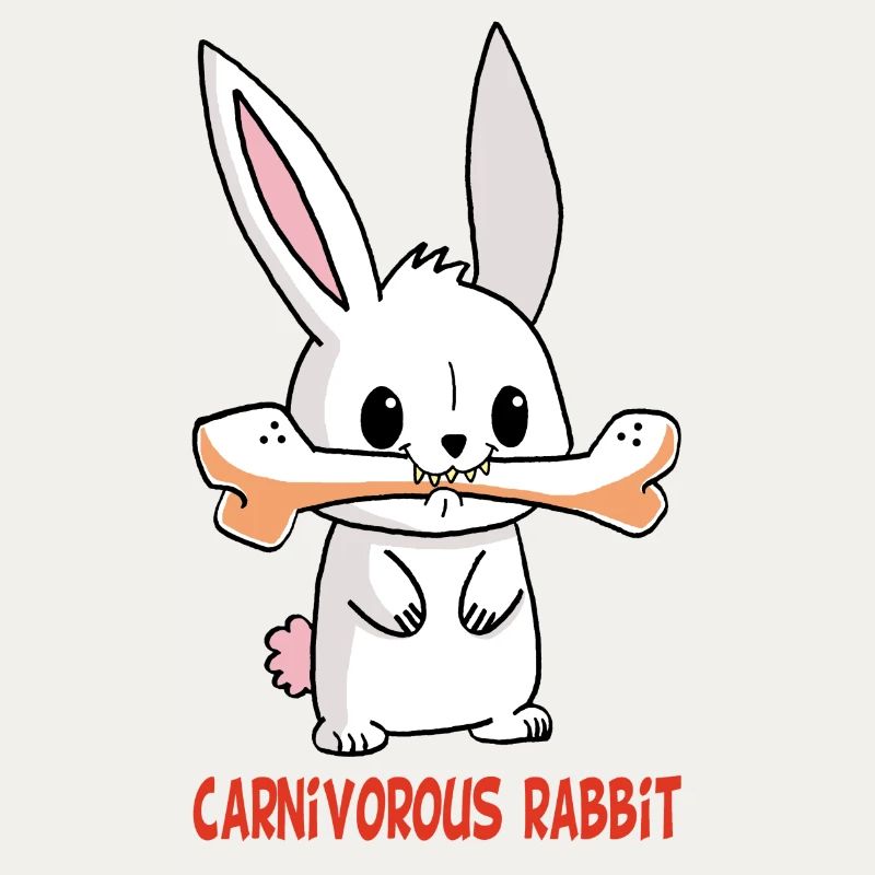 Carnivorous white rabbit