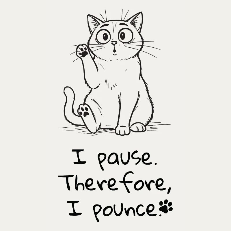 Pause & Pounce - Cat Lover Tee