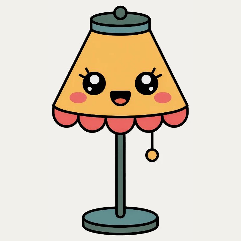 Lamp Table Lamp Cute Comic