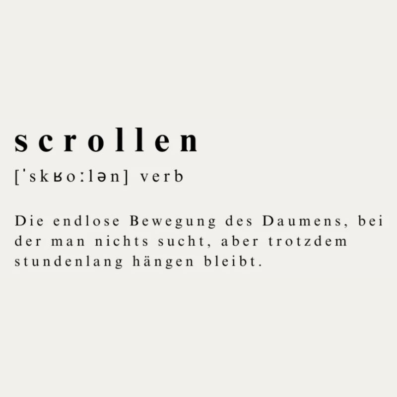 Scrollen – Die Kunst der Daumen-Akrobatik