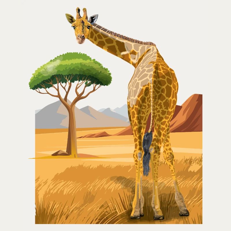 Giraffe schaut freundlich