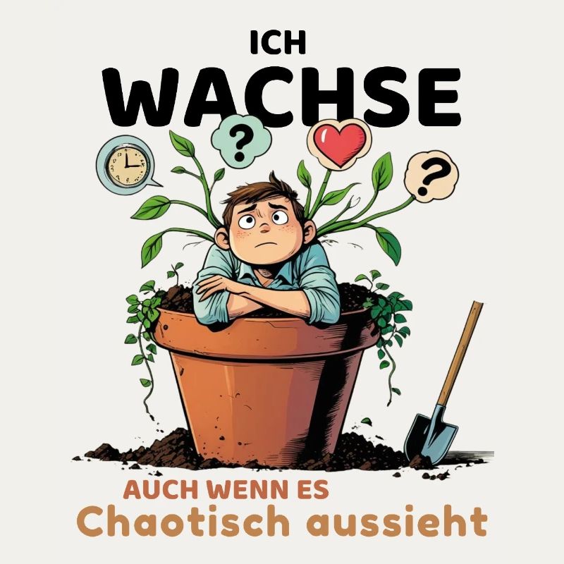 Plante réfléchie avec des bulles de pensée