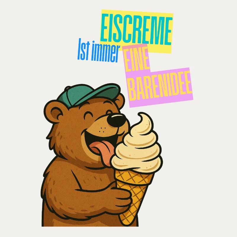 Bande dessinée de crème glacée Bear