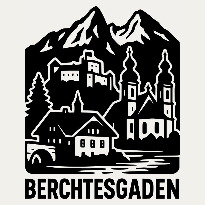 Berchtesgaden Silhouette Landmark