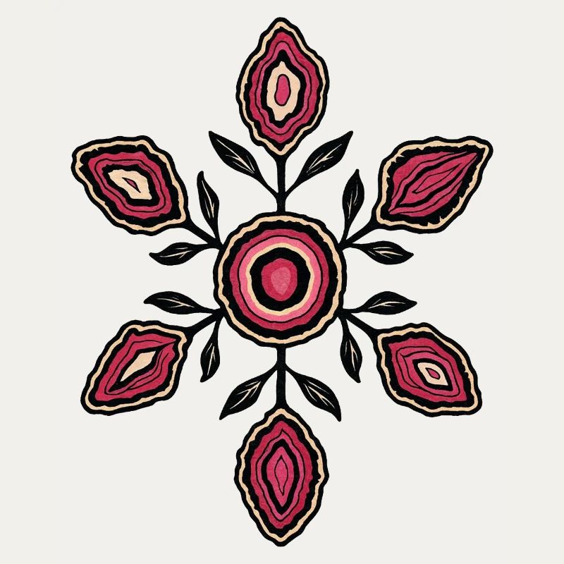 Rose Petal Mandala Pattern
