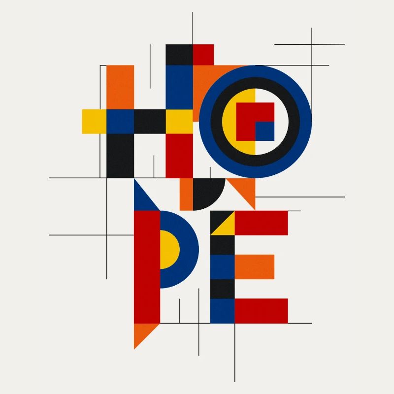 Hope Geometric Lettering