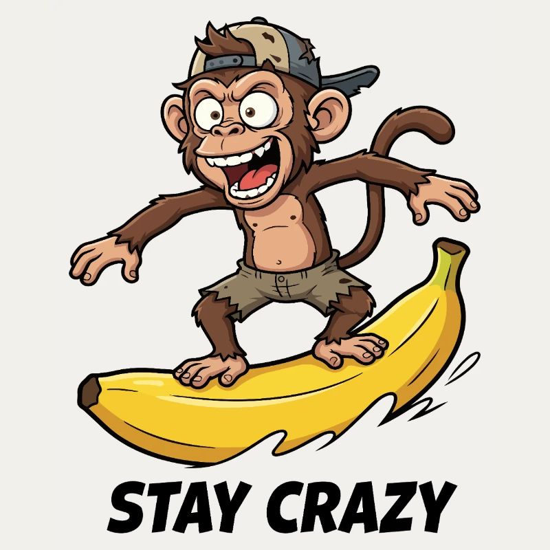 Banana Surfing Monkey