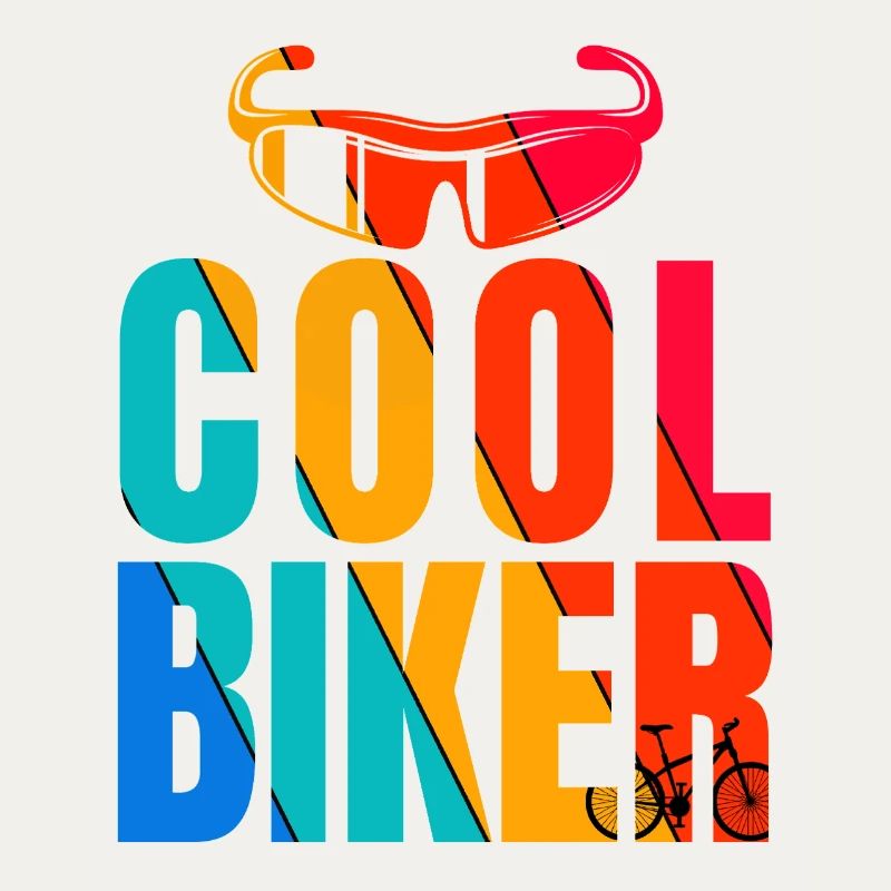 Graphique coloré de style vélo