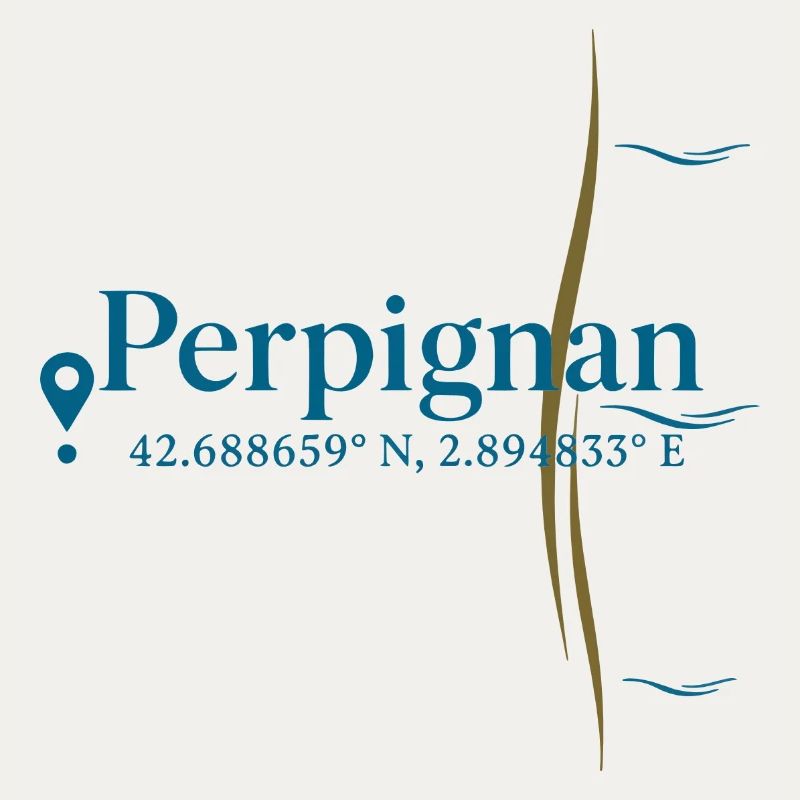 Perpignan Coastal Coordinates Emblem