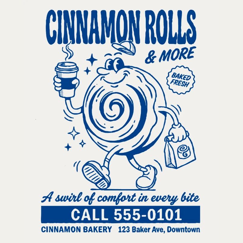 Retro Cinnamon Roll Bakery