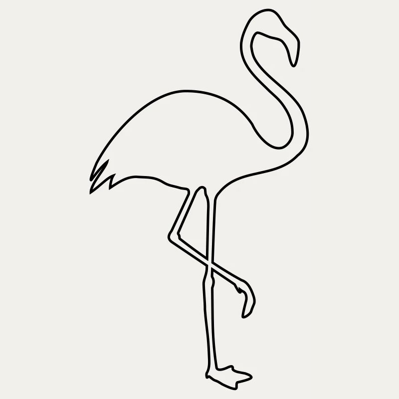 Flamingo silhouette summer sun beach