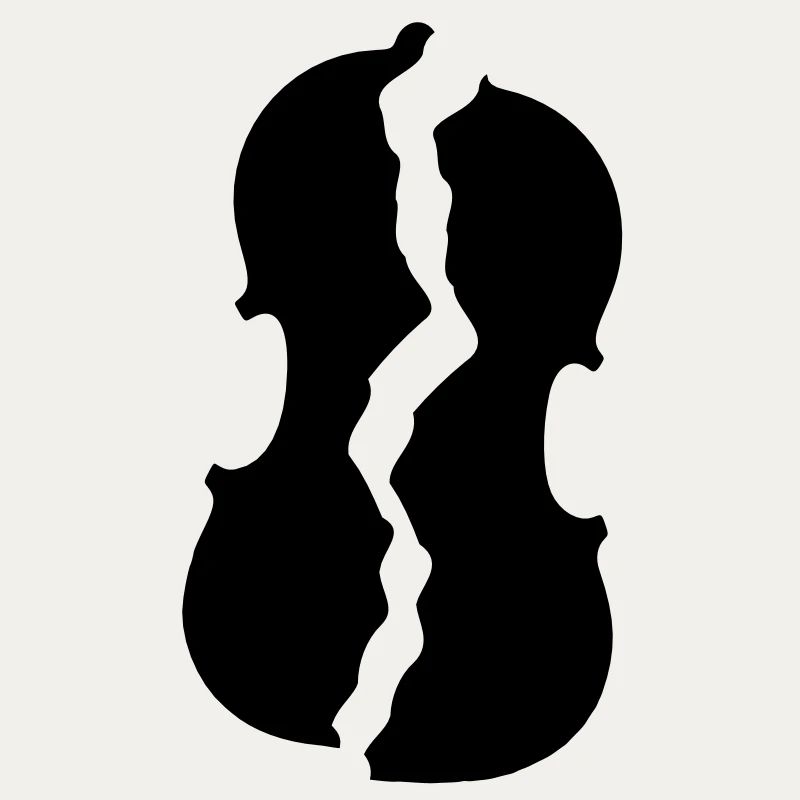 Broken violin