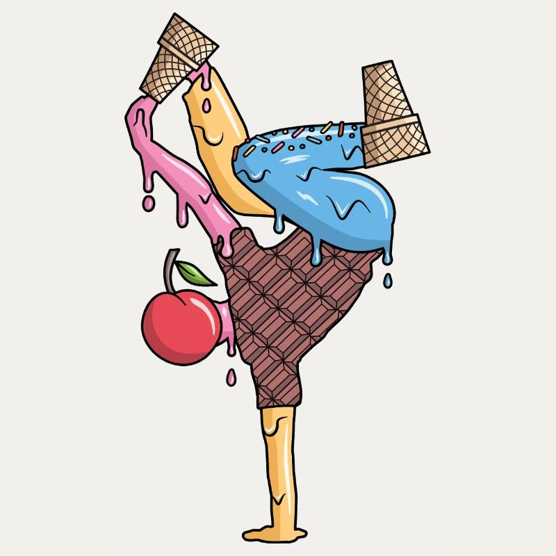 Breakdance Eiscreme Tanz Breakdancer Breakdancing