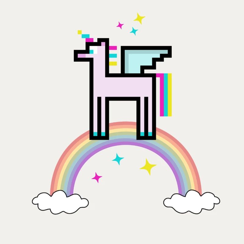 RetroEinhornRegenbogen