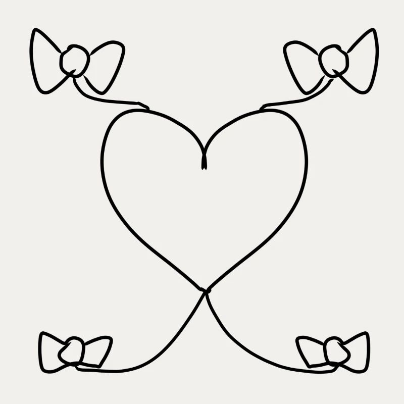 Heart Bow Pattern Shapes