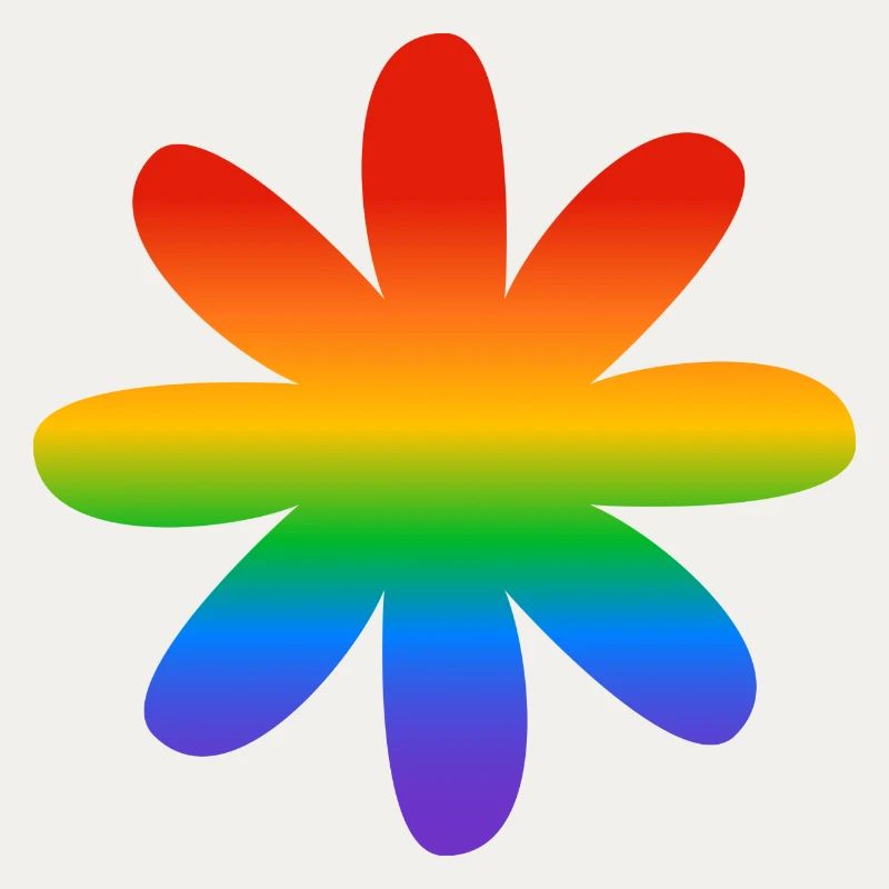 Fleur arc-en-ciel