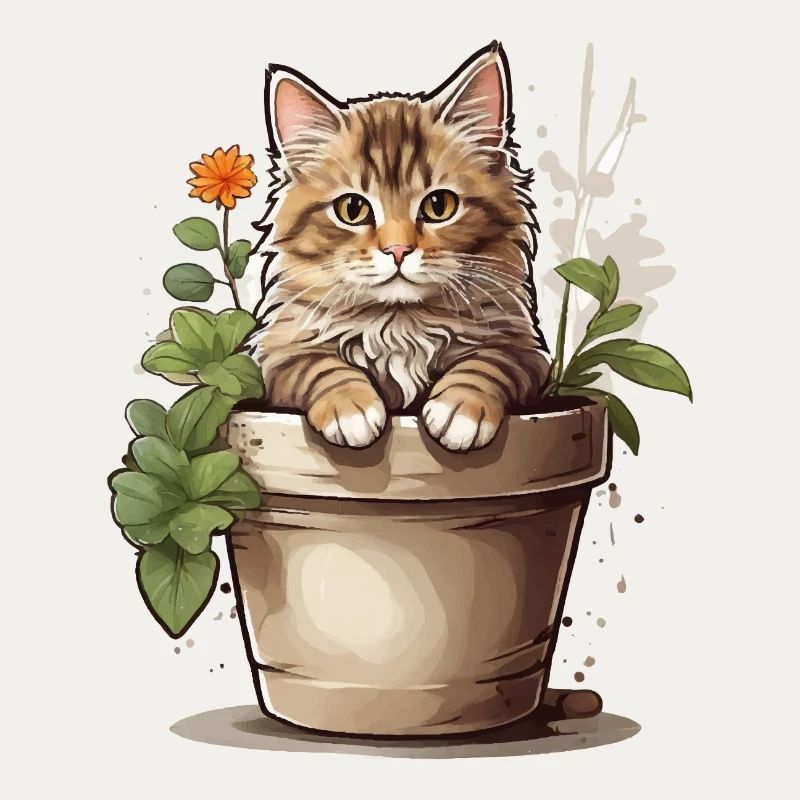 Fleur de chat mignonne