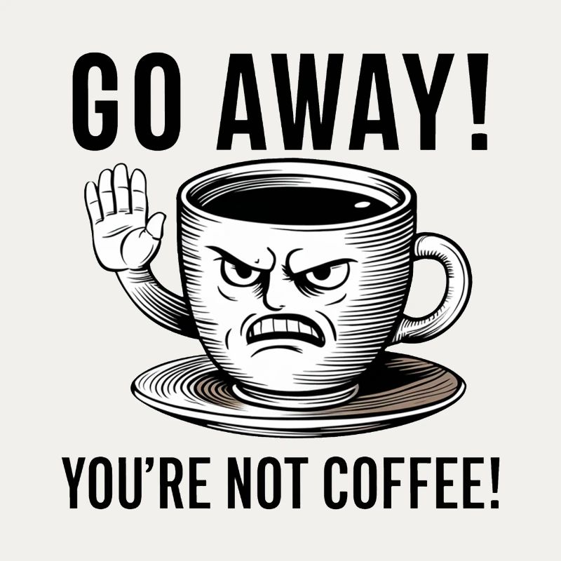 Partez! Vous n’êtes pas du café.