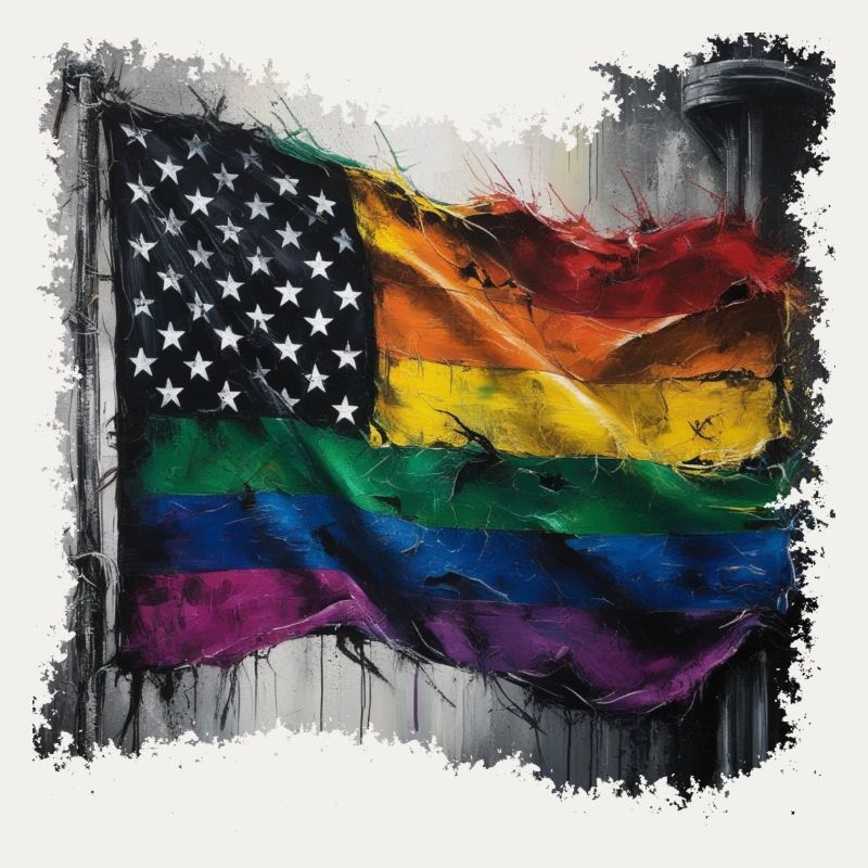 pride american rainbow flag
