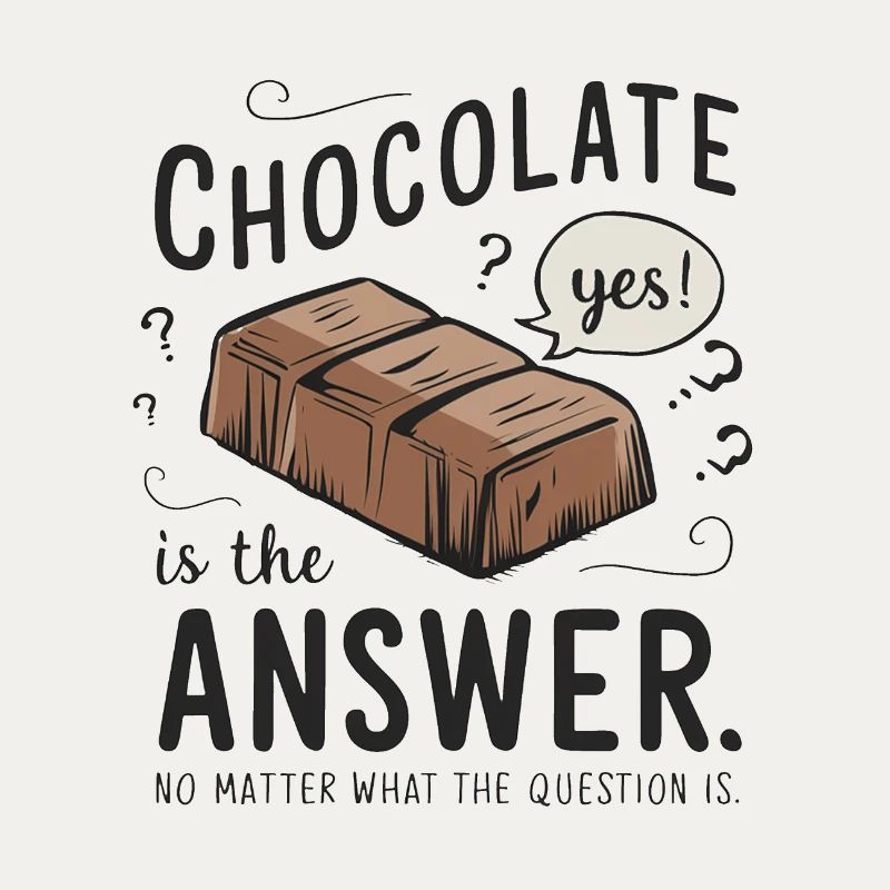 Le chocolat est la réponse. Peu importe la question