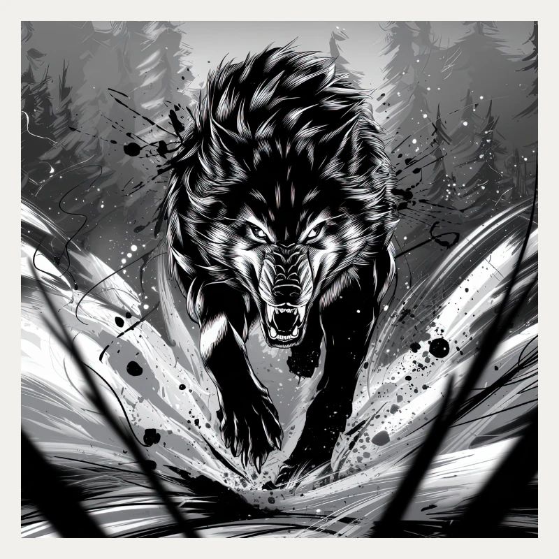 Wolf Animal Vector Nature Illustration Design Wild
