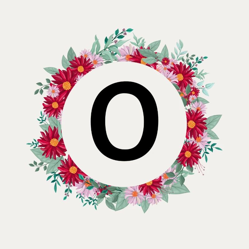 Buchstabe o Blumenkrone