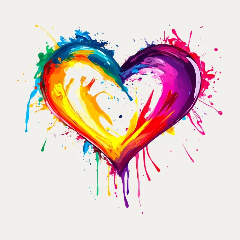Regenbogen Herz