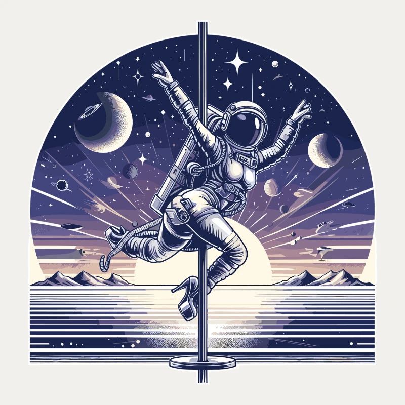 Pole Dance Astronautin Poledance Geschenk