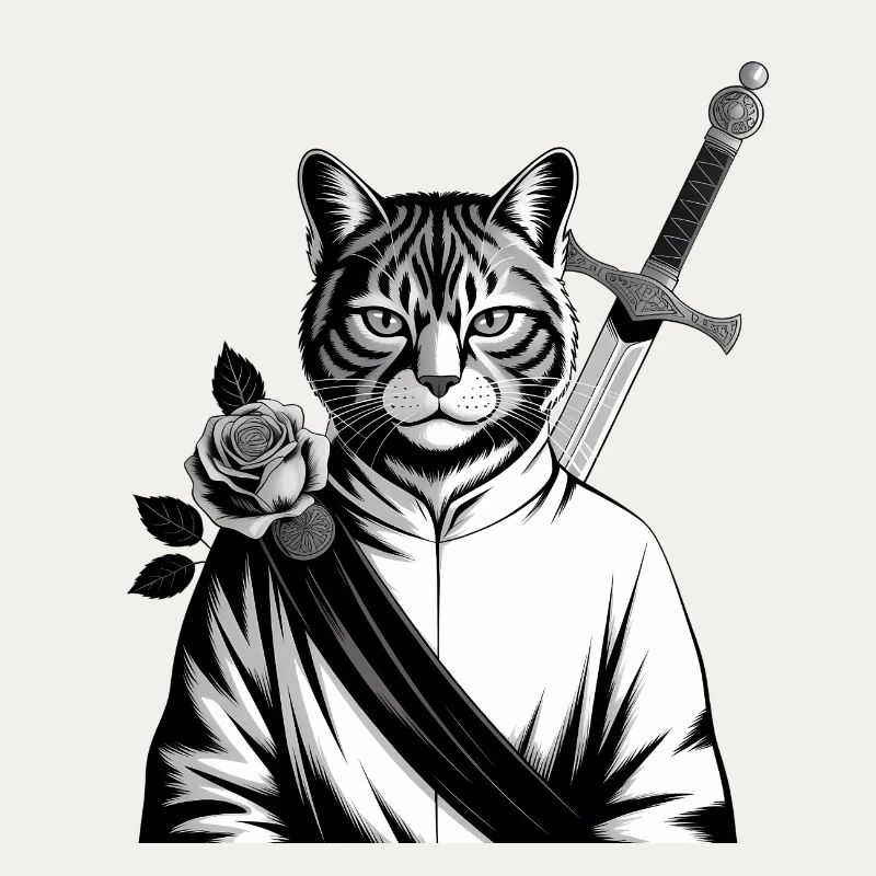Die Samurai-Katze, die Bushido-Katze