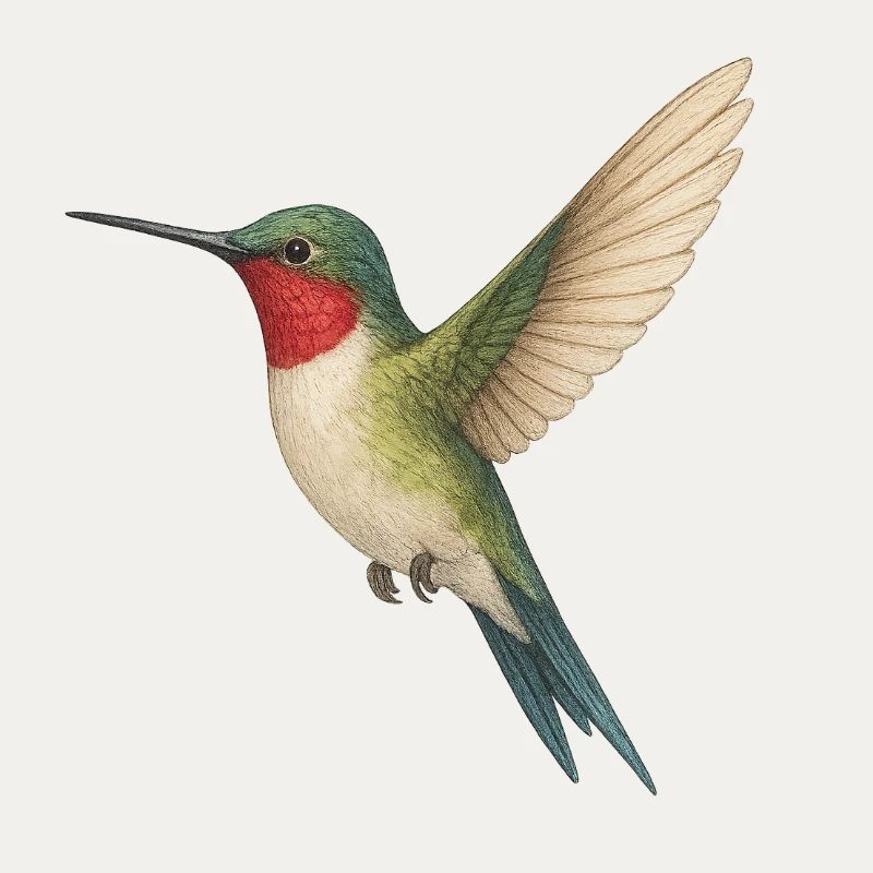 Ruby-throated hummingbird – nature meets elegance