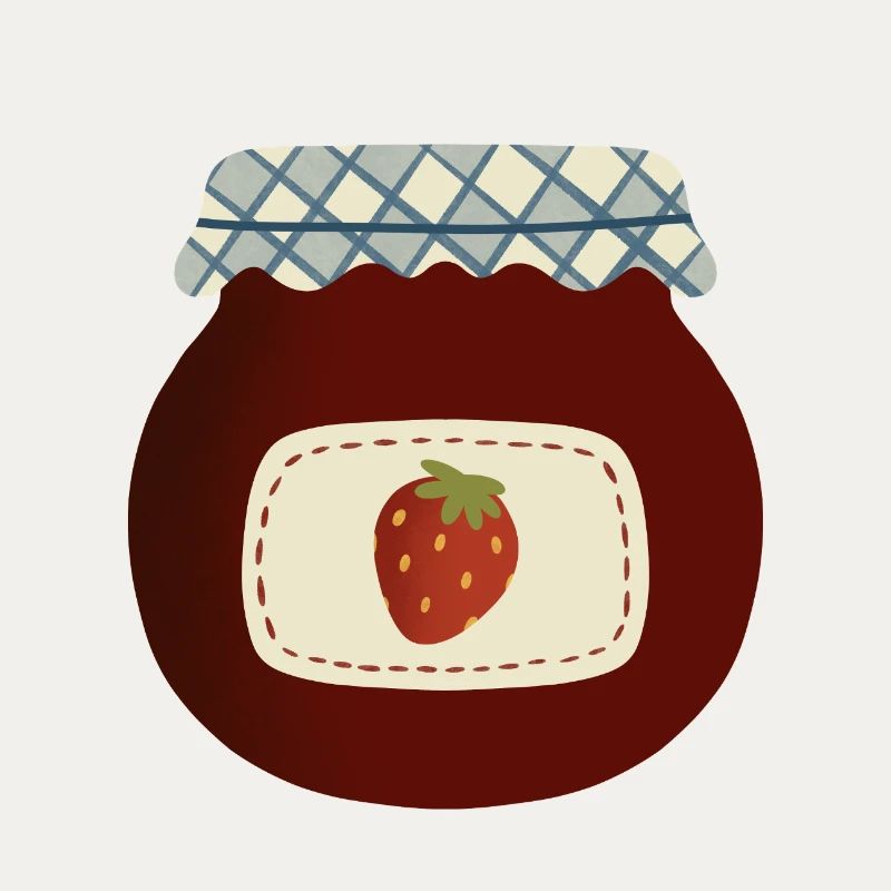 Erdbeer-Marmeladenglas