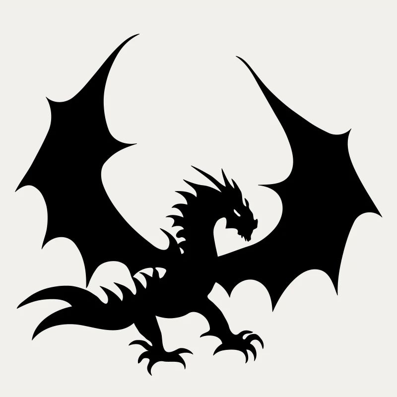 Cooler schwarzer Drache