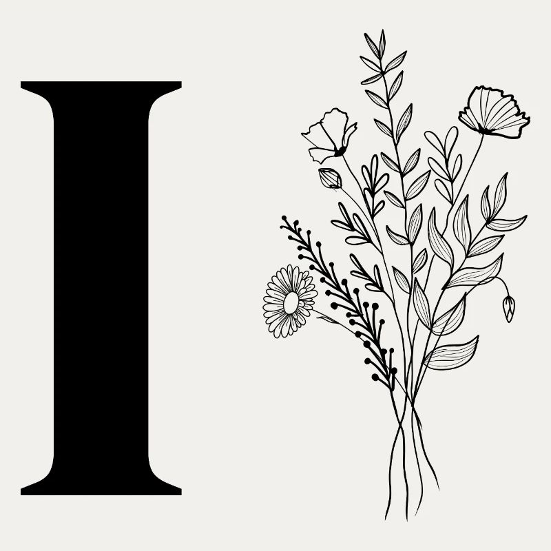 Lette i fleurs minimalistes