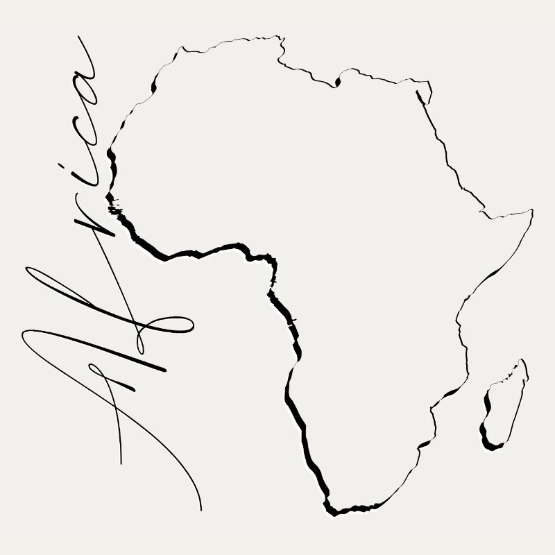 Carte de l’Afrique comme plan EN