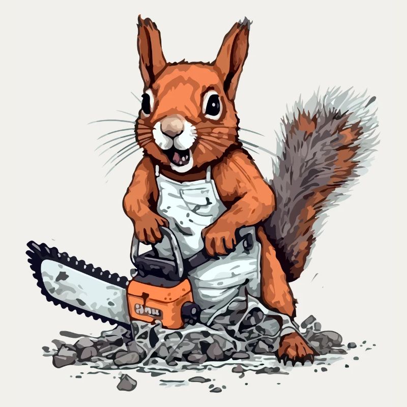 Squi das beschneidende Eichhörnchen