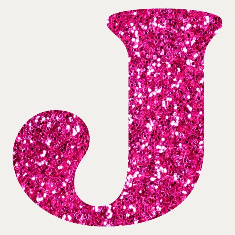 Buchstabe j Rosa Glitzer