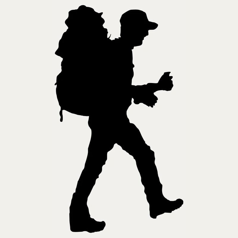 Backpacker silhouette