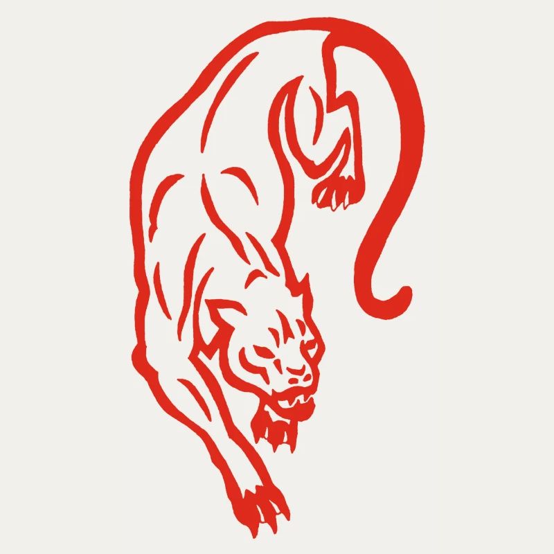 Red Panther Silhouette