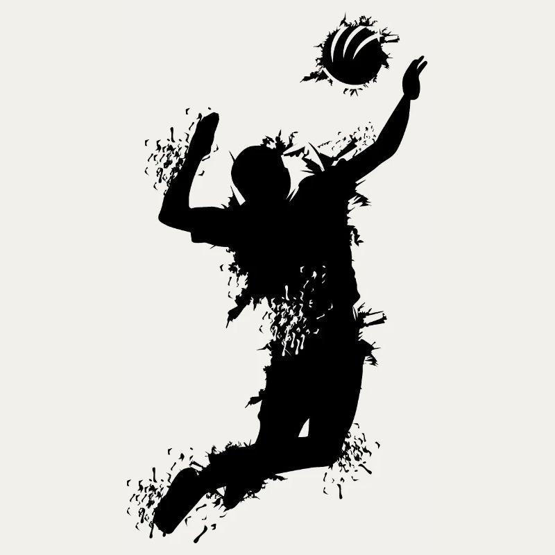 Volleyball Attack Explosion Player Team