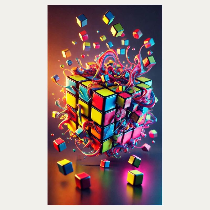 Cube d’explosion de couleur