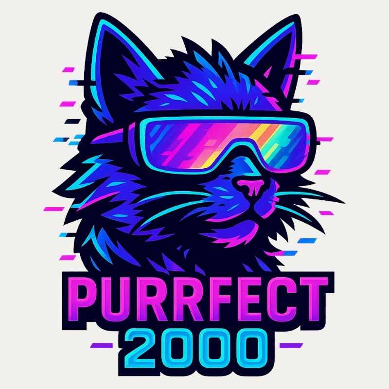 Neon Cat Purrfect 2000 Design